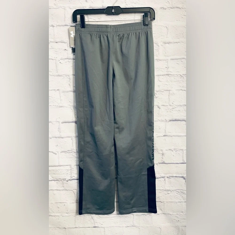 Under Armour Warm Up Pants Size M Grey And Black Plus Logo - Picture 6 of 7